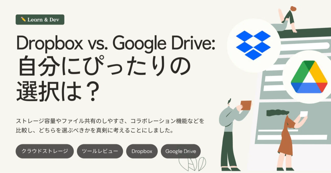 ️ Learn & Dev: Dropbox vs. Google Drive: 自分にぴったりの選択は？｜noko
