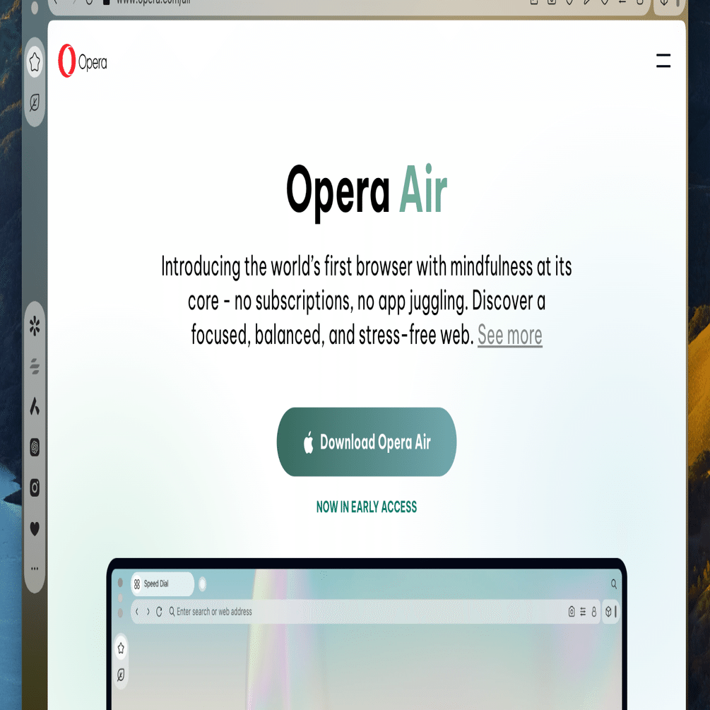 マインドフルネスに特化したブラウザ「Opera Air」を軽く試してみる｜Tatsuo