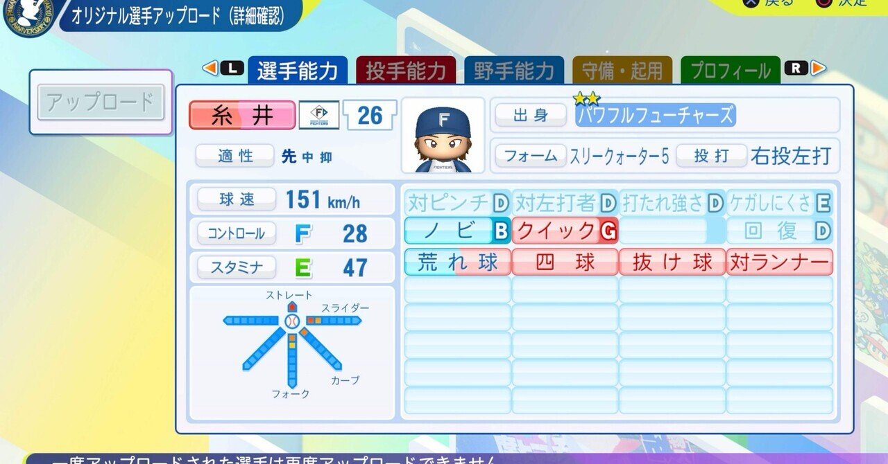 糸井嘉男選手直筆サイン付き パワフルプロ野球2024-2025 パワプロ2024再現 日本ハムOB 糸井嘉男（投手時代）｜re