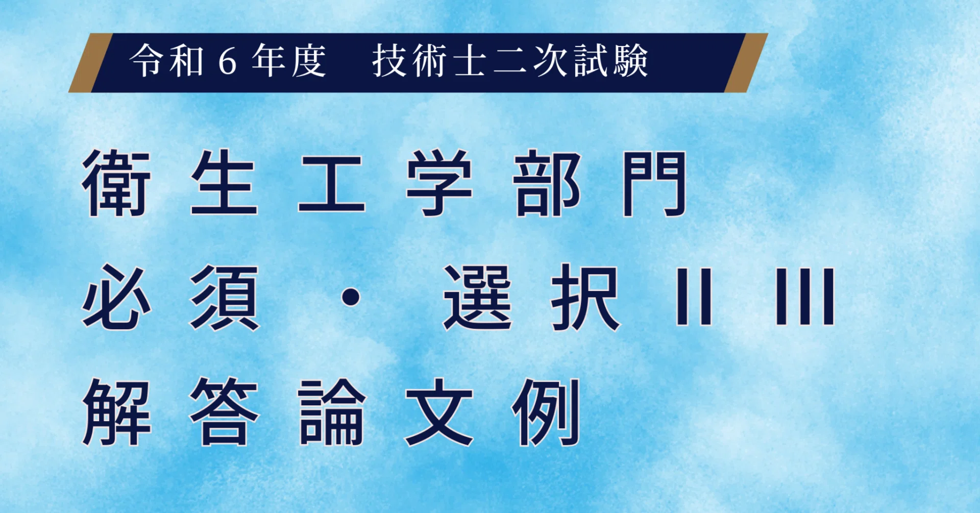 令和6年技術士二次試験（衛生工学）解答論文例｜私文（しぶん）