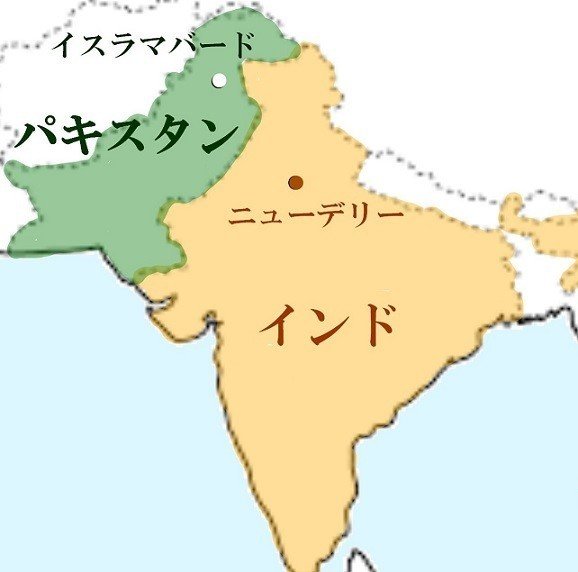 地図　インド　パキスタン (2)