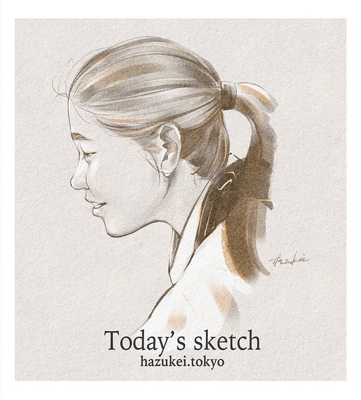 女の子の横顔 はづけい Note 女の子の横顔 はづけい Note