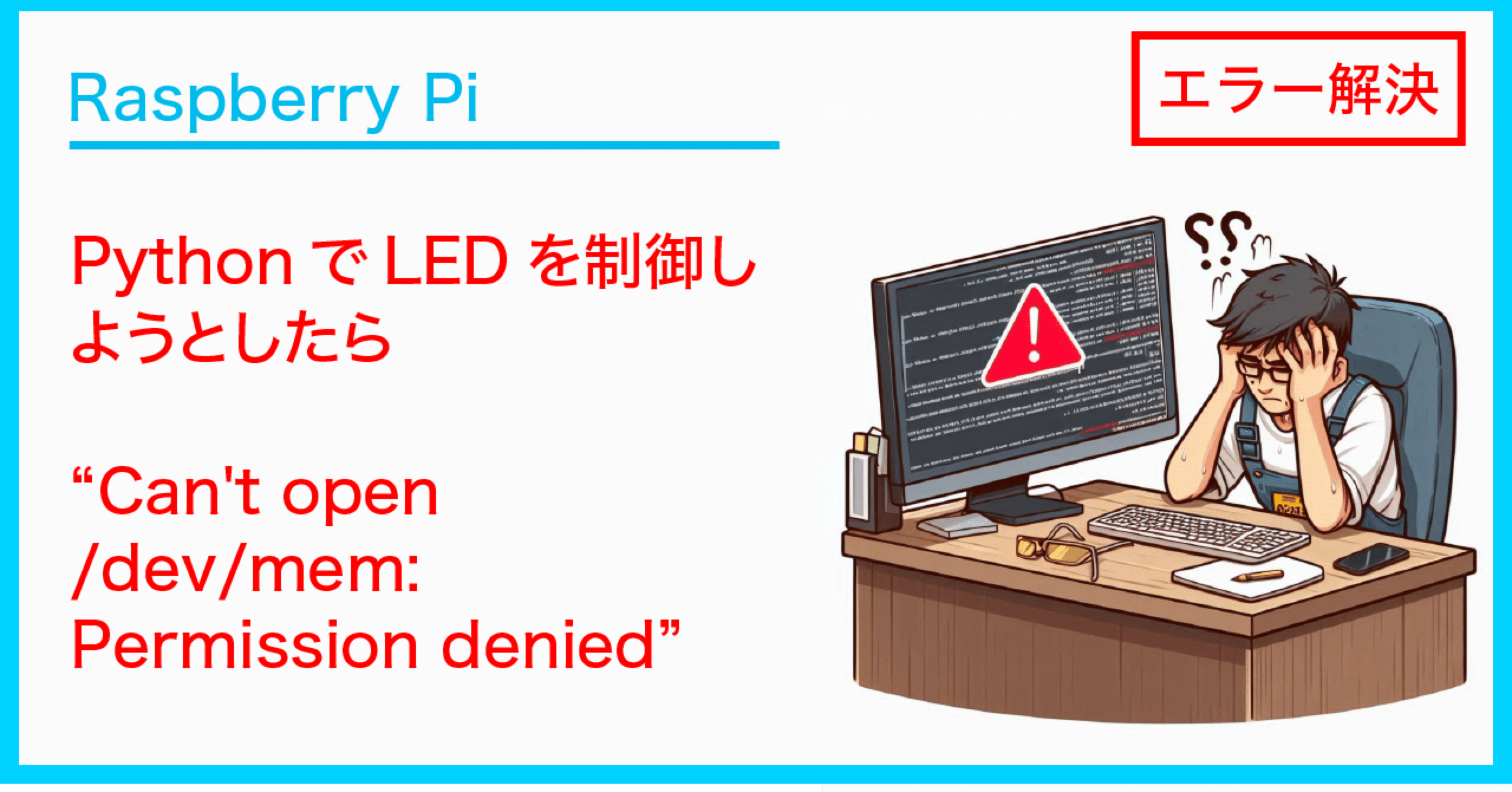 ［入手困難］DENIED／DENIED エラー解決】ラズパイのLED制御で“Can't open /dev/mem: Permission