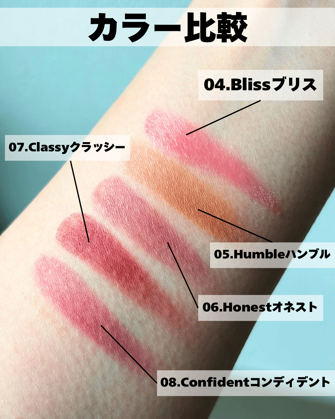 Moonshot 5色レビューリップ チーク アイシャドウ｜yui_nomy