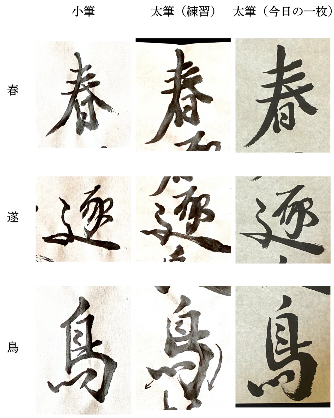 書道・行書に挑戦 3回目｜しまっち