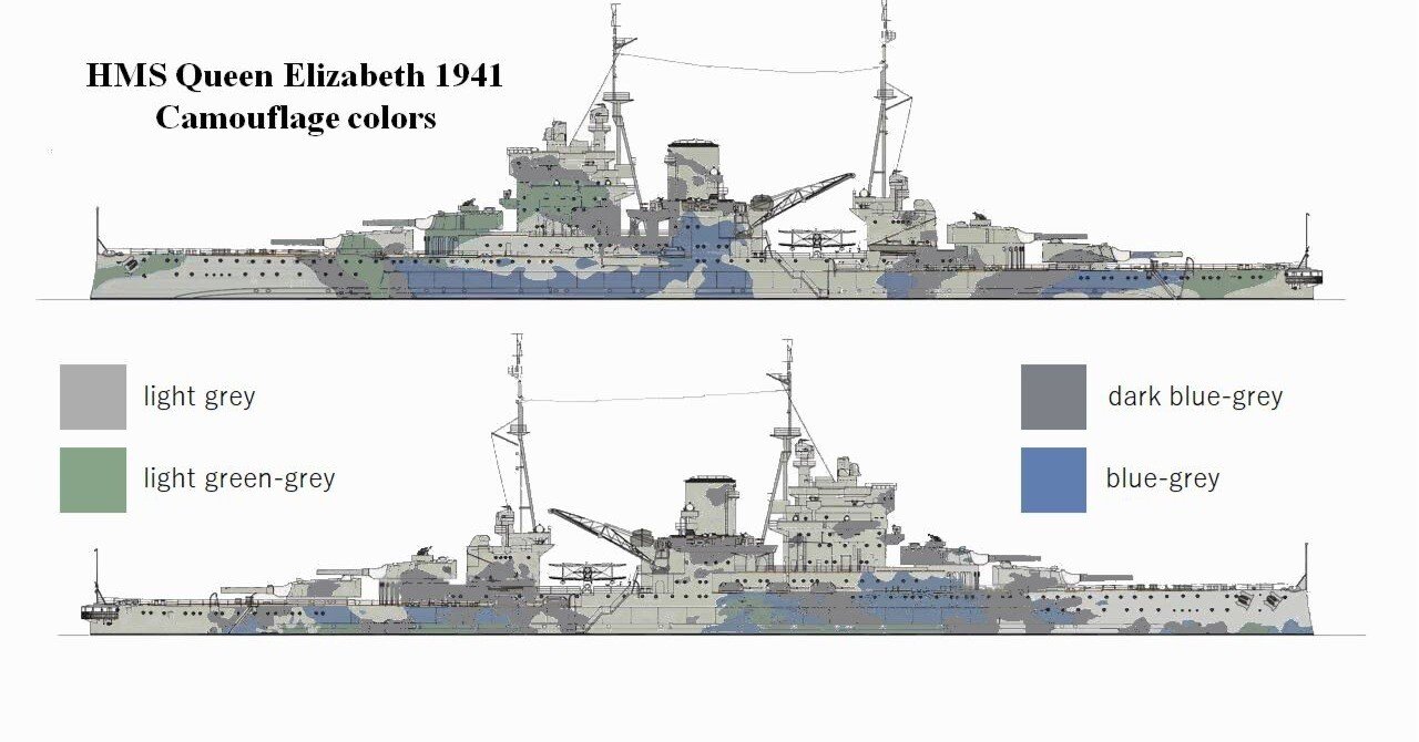 HMS Queen Elizabeth Class 1941 英国海軍クイーン・エリザベス級1941
