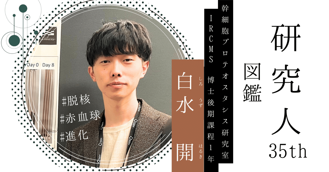 Vol.35 白水 開｜赤血球の脱核博士｜くまだいハブ｜KUMADAIHUB