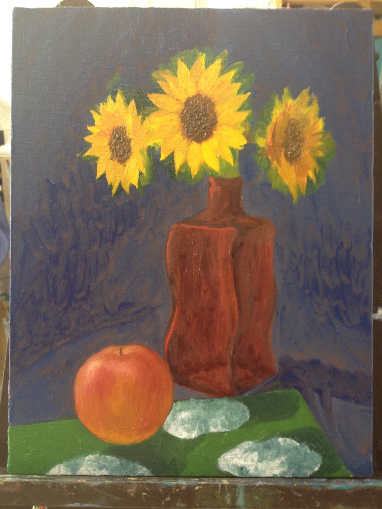 2012/03/11〜04/29 静物 ひまわり 油彩｜ほしさきひとみ