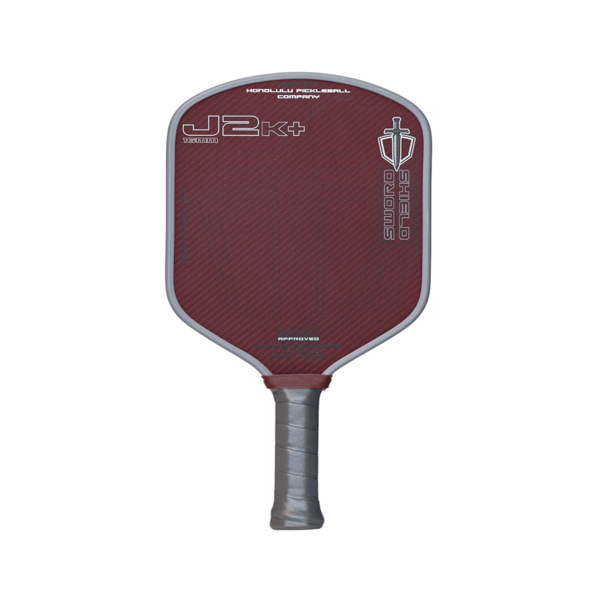 HONOLULU PICKLEBALL SWORD & SHIELD J2K+ 16mm Red ピックルボール