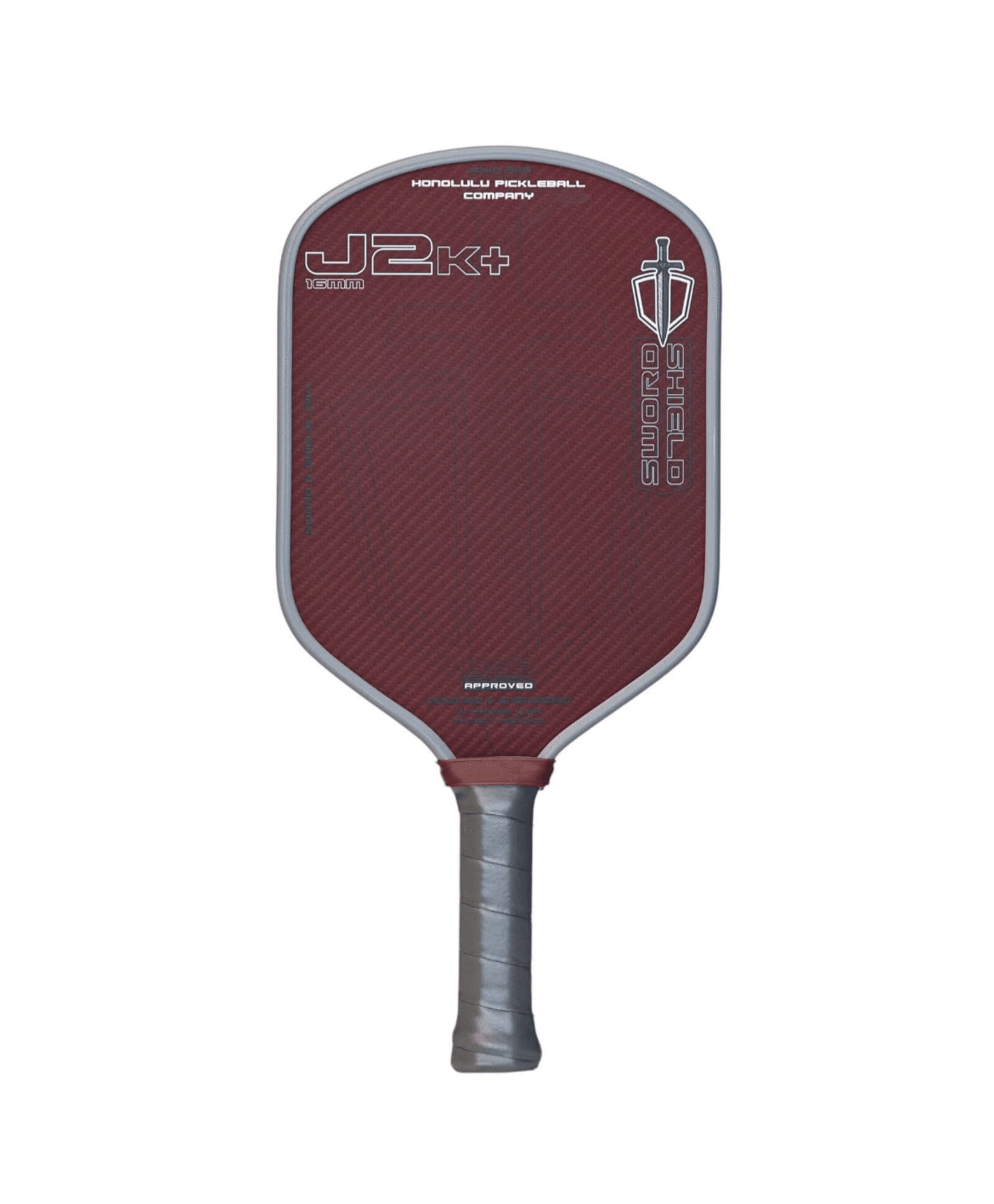 HONOLULU PICKLEBALL SWORD & SHIELD J2K+ 16mm Red ピックル HONOLULU PICKLEBALL SWORD & SHIELD J2K+ 16mm Red ピックル