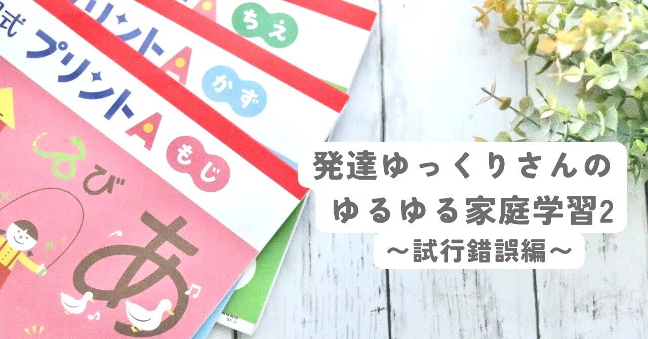 発達ゆっくりさんのゆるゆる家庭学習2〜試行錯誤編〜｜ゆ き
