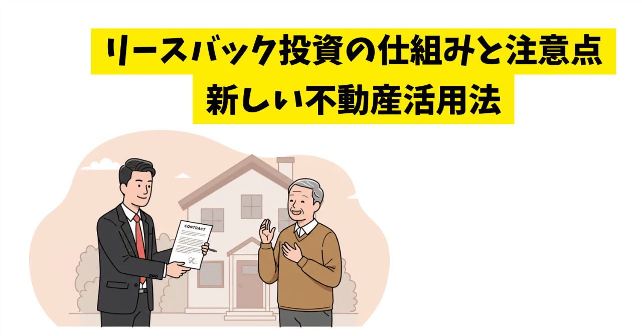 リースバック投資の仕組みと注意点：新しい不動産活用法｜ReAlign - 不動産エージェントと直接つながる、投資家のためのSNS