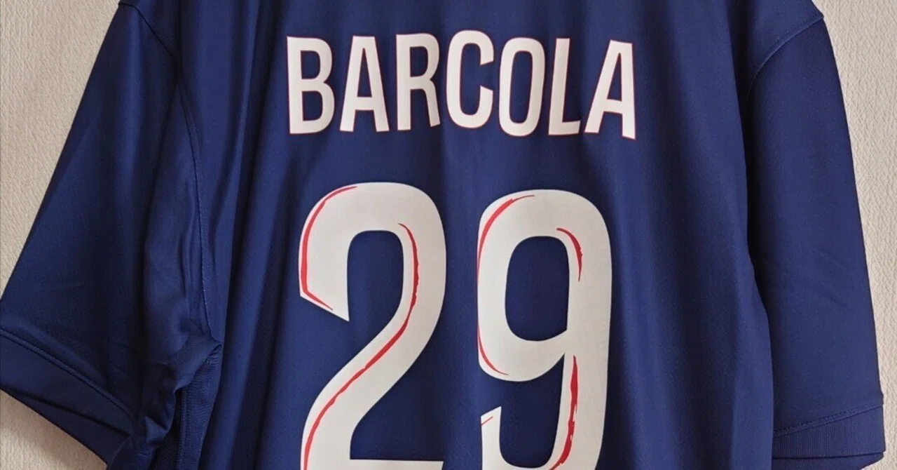 Flocage Barcola #29 Paris 2024-2025, Version Third Coupe D'Europe, Neuf