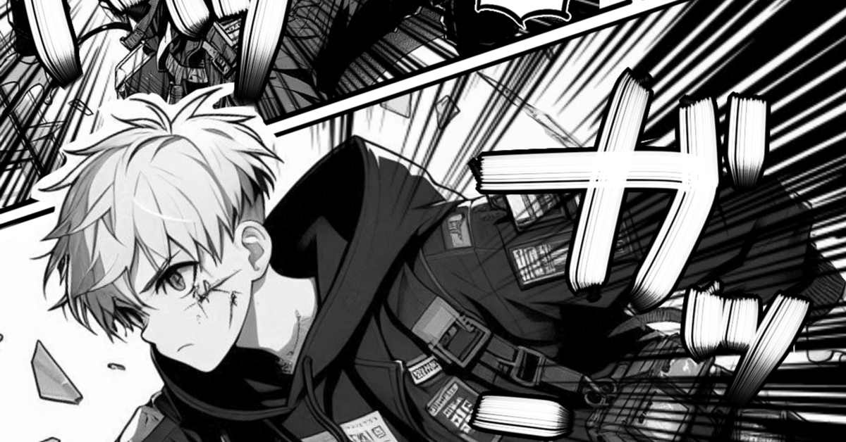 イラスト　ポップ画　オリジナル　アニメ　漫画　自作画 AI漫画】Copilotで少年漫画っぽいスタイリッシュ素材をつくって
