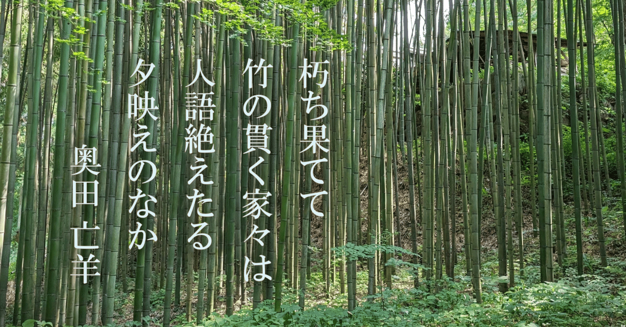今日の一首】｜奥田亡羊