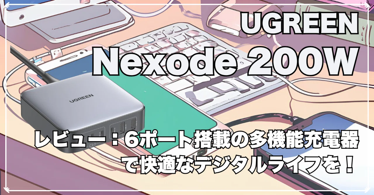 🔌 UGREEN Nexode 200W レビュー：6ポート搭載の多機能充電器で快適な