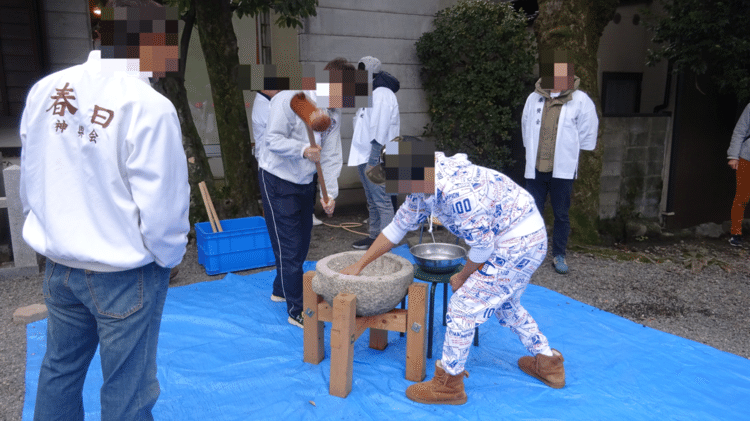 お正月、お祝い、餅、餅つき、行事、イベント