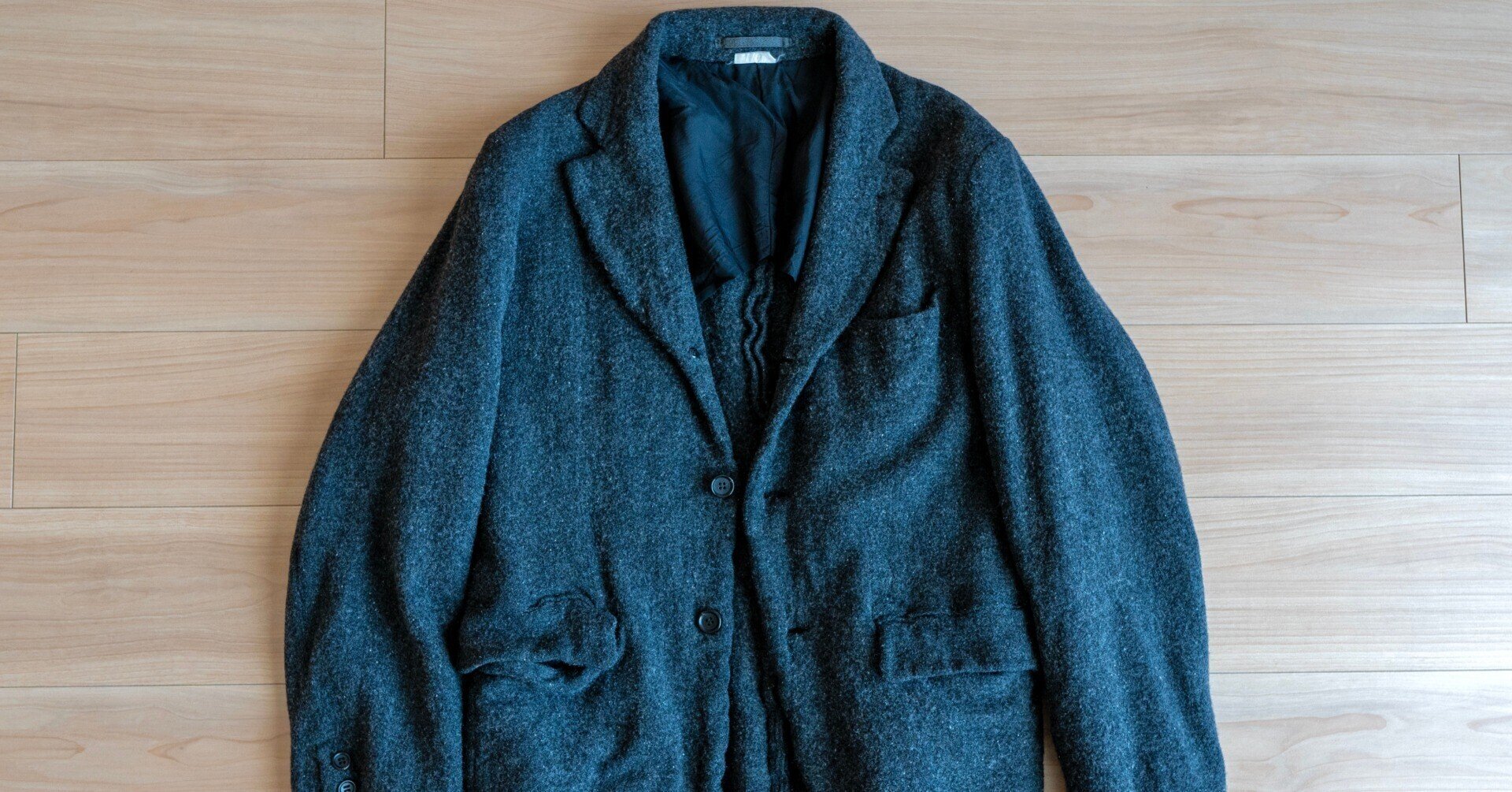COMME des GARCONS 縮絨ジャケット ボーダー ベルト　04AW 縮絨ジャケット | MARK