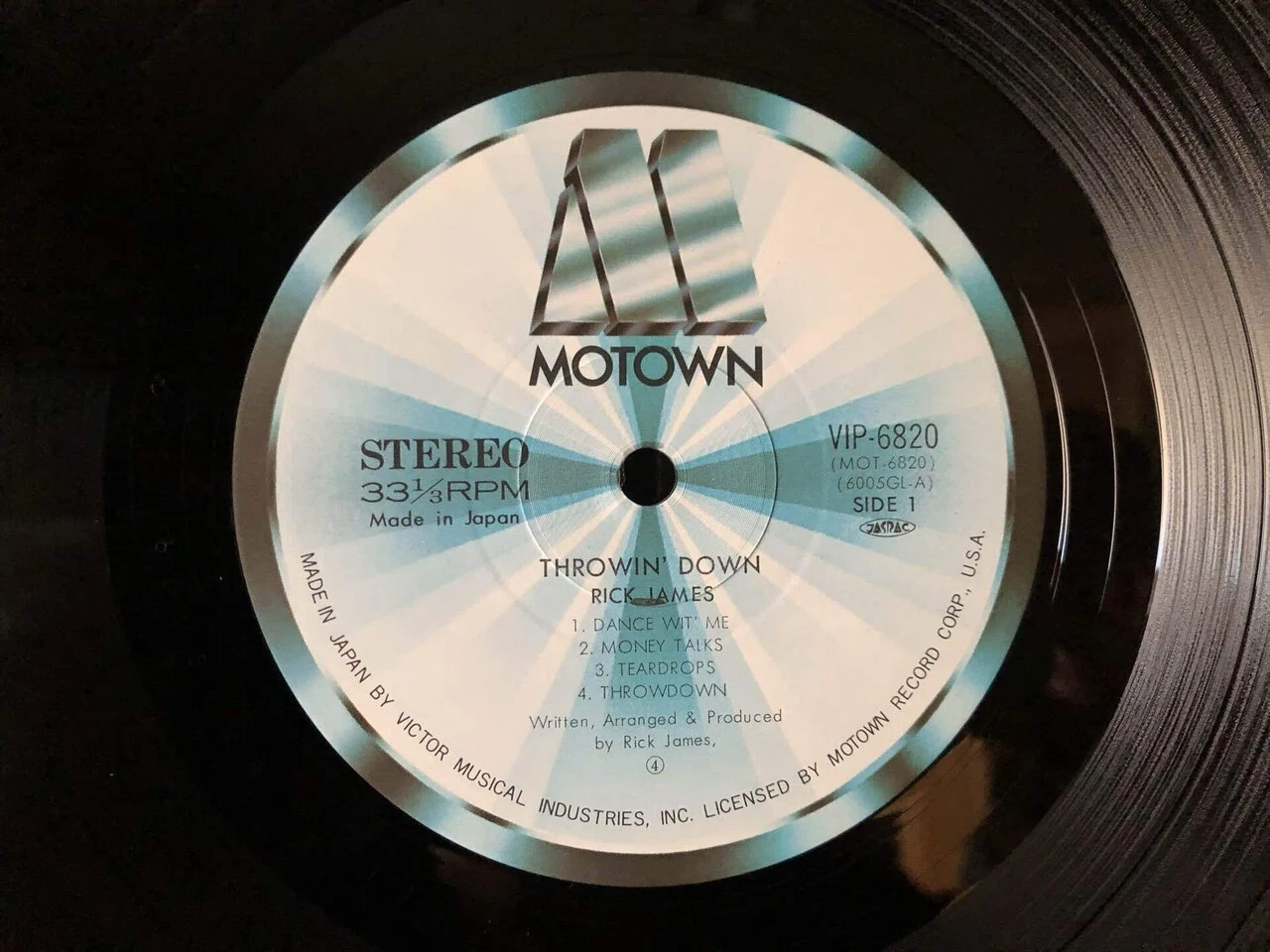 見本盤1982年Rick James Throwin'Down VIP-6820 スローイン・ダウン／リック・ジェームス ('82)｜Takeshi Tada