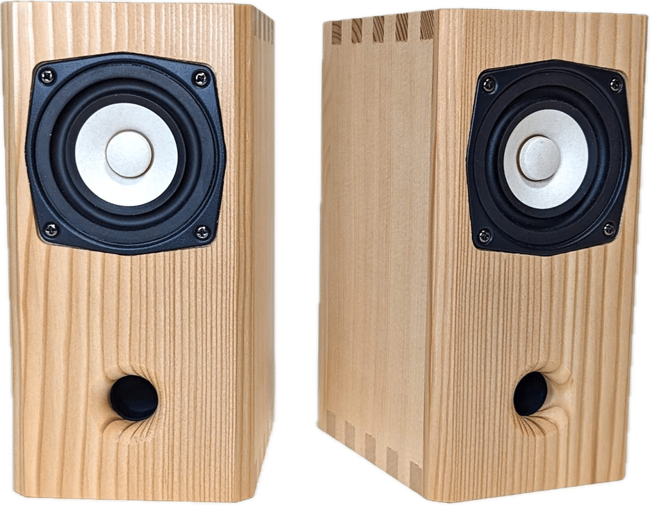 マークオーディオom-mf4-mica搭載自作スピーカー ラビリンス・バスレフ