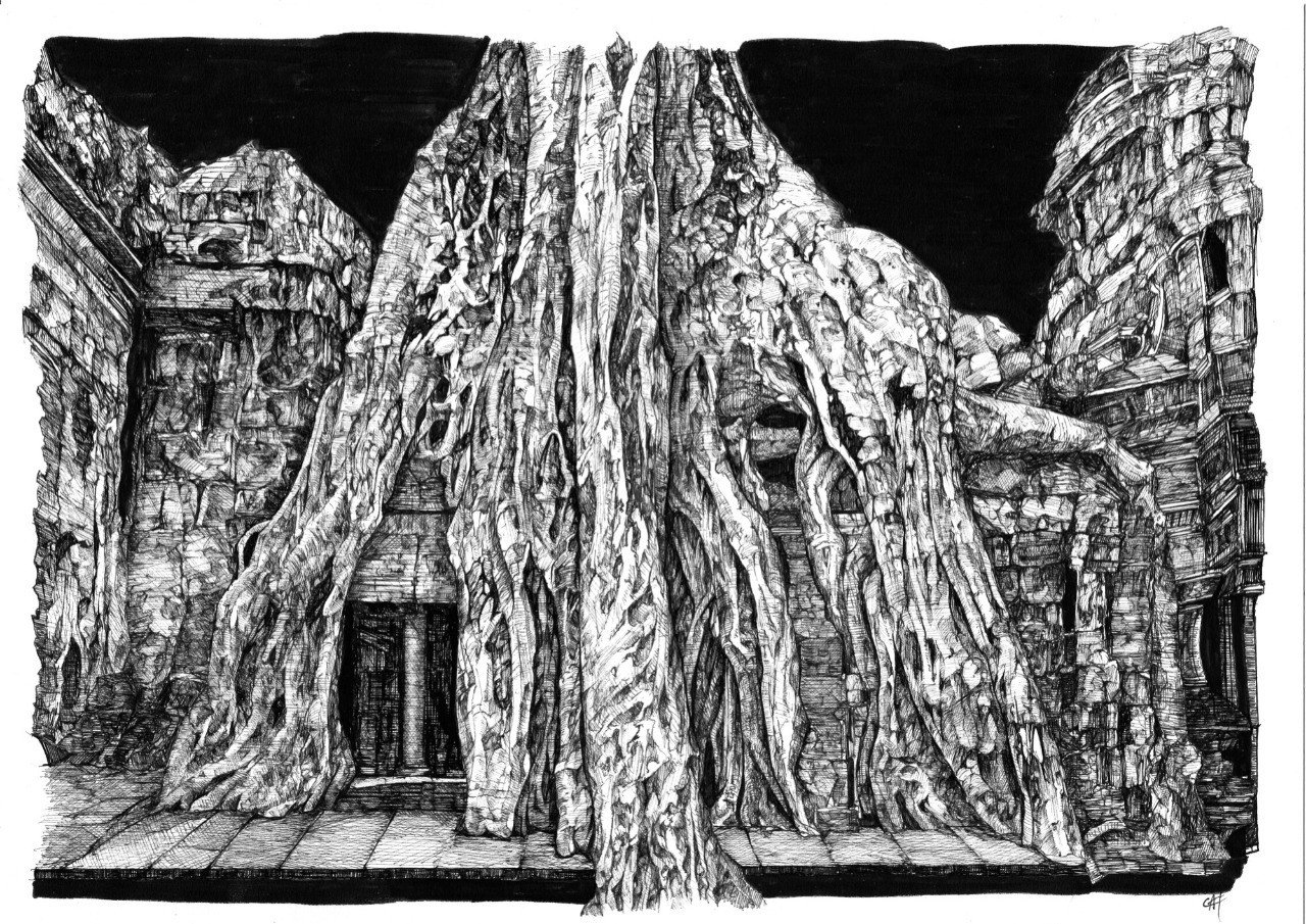 細密画でアンコールワットを描いて感じたこと Gai トライバル 細密画 Note