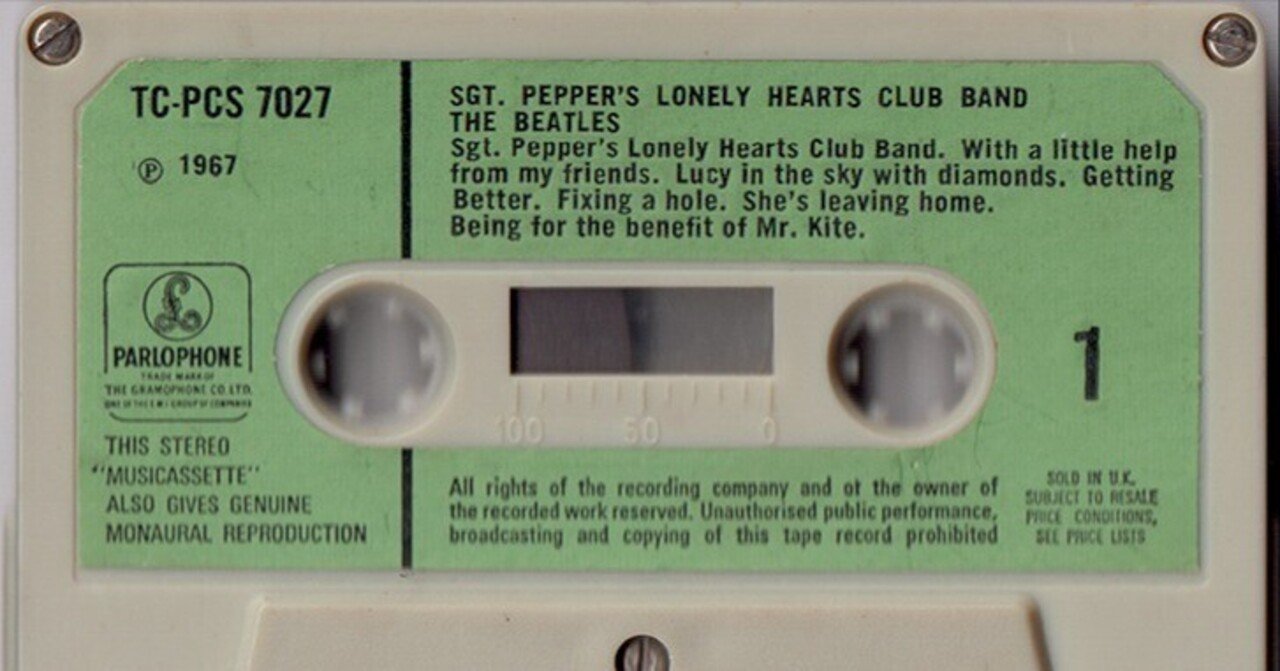 UK製カセット：ビートルズ最初のテープは「Sgt. Pepper's Lonely