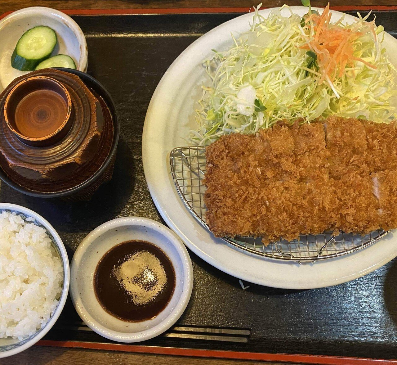 日常】サクサク食感の豚カツ&極上豚汁！不二かつに行ってきた（宮崎県
