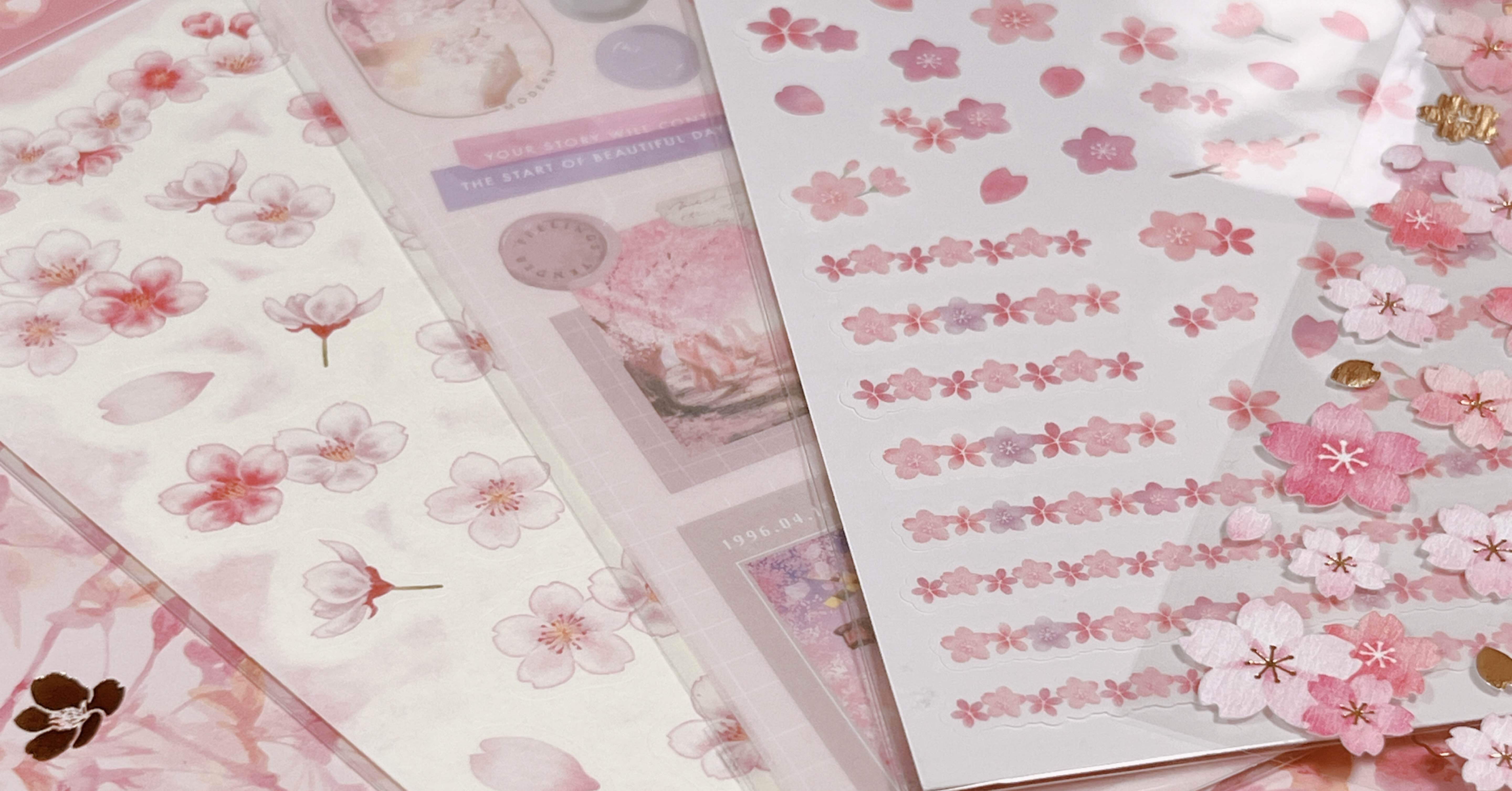 セリア クロスメモ 桜巡りスイーツ柄 セリア クロスメモ 桜巡り