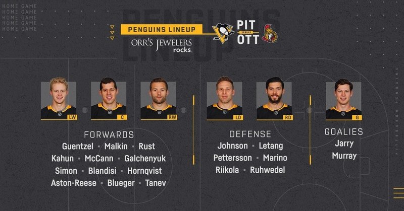 (NHL) OTT vs PIT @ PIT (Mon, Dec 30, 2019)