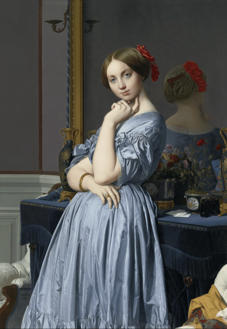 セール特価 お気に入りの名画散歩 「ド・ブロイ公爵夫人の肖像」 (ドミニク 絵画