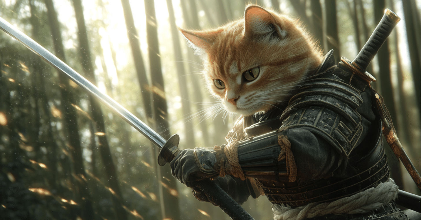 ねこ サムライになるにゃ🐾｜odyssey617