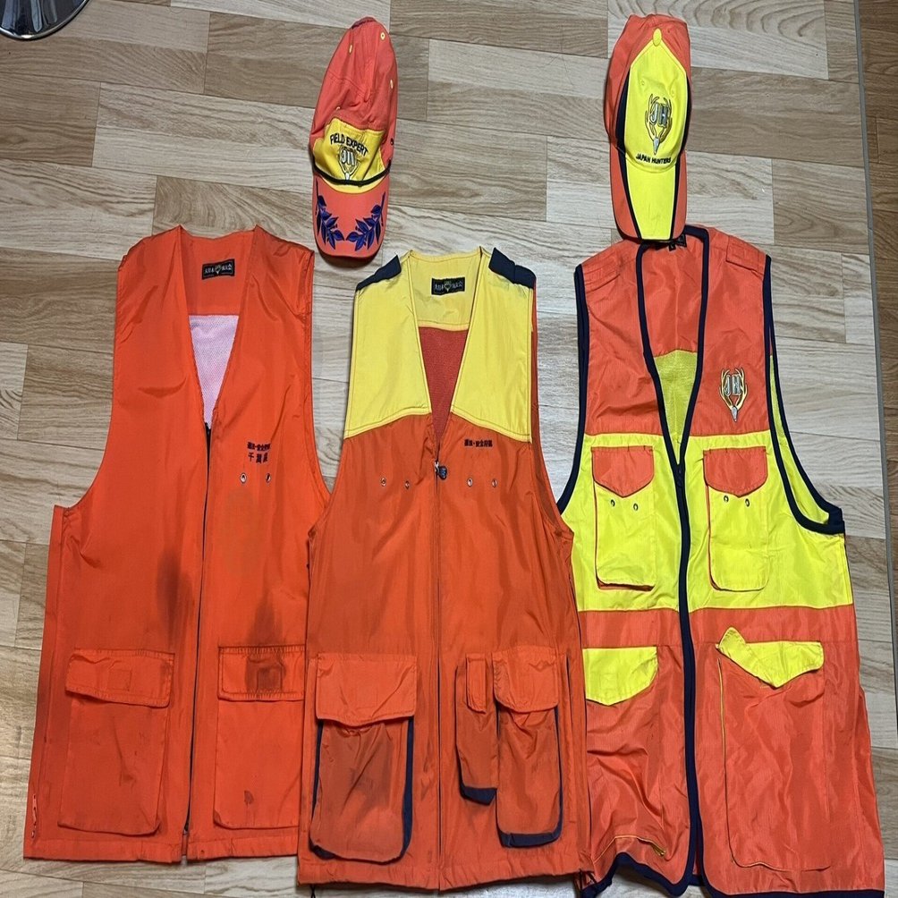 猟友会　帽子　ベスト 新品 猟友会 ベスト 帽子 キャップ セット 大日本猟友会 メンズ M L