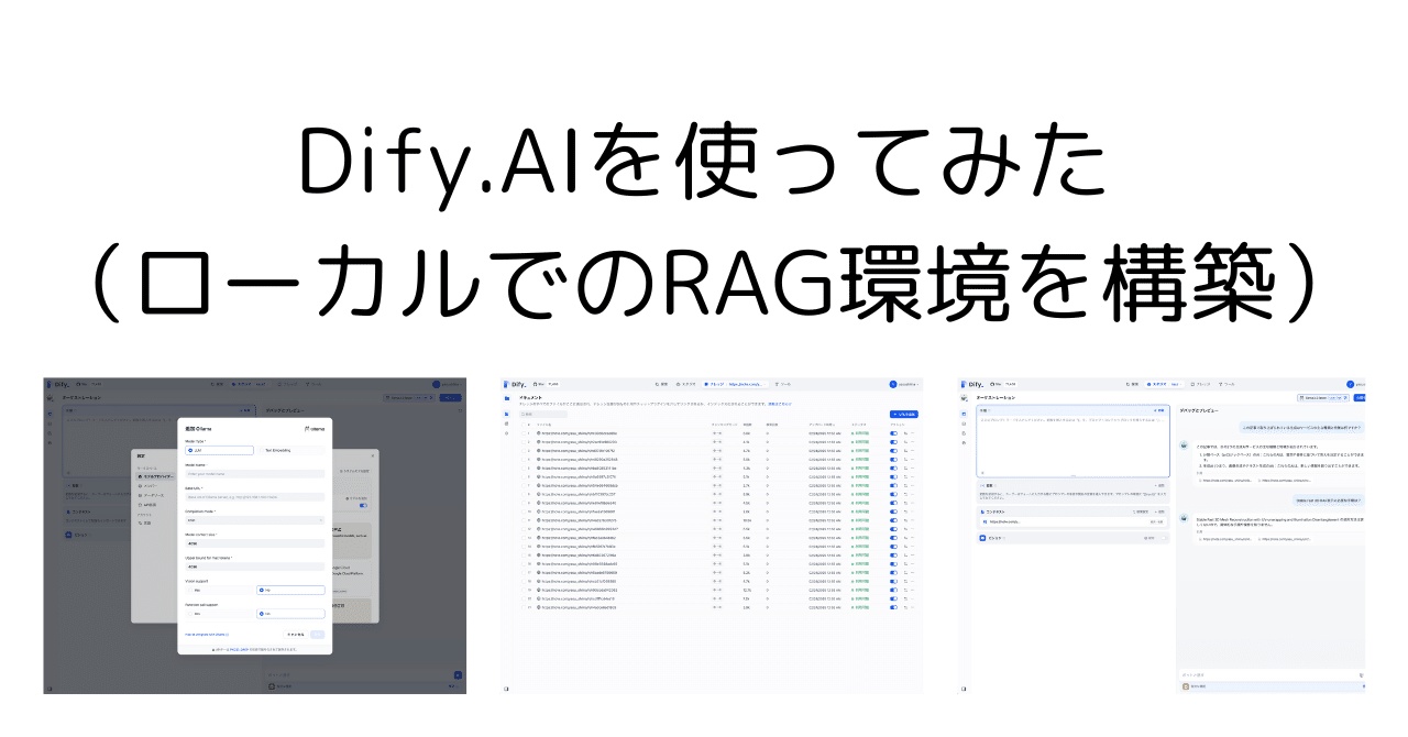 Dify.AIを使ってみた(ローカルでのRAG環境を構築)|Yasu Shiina