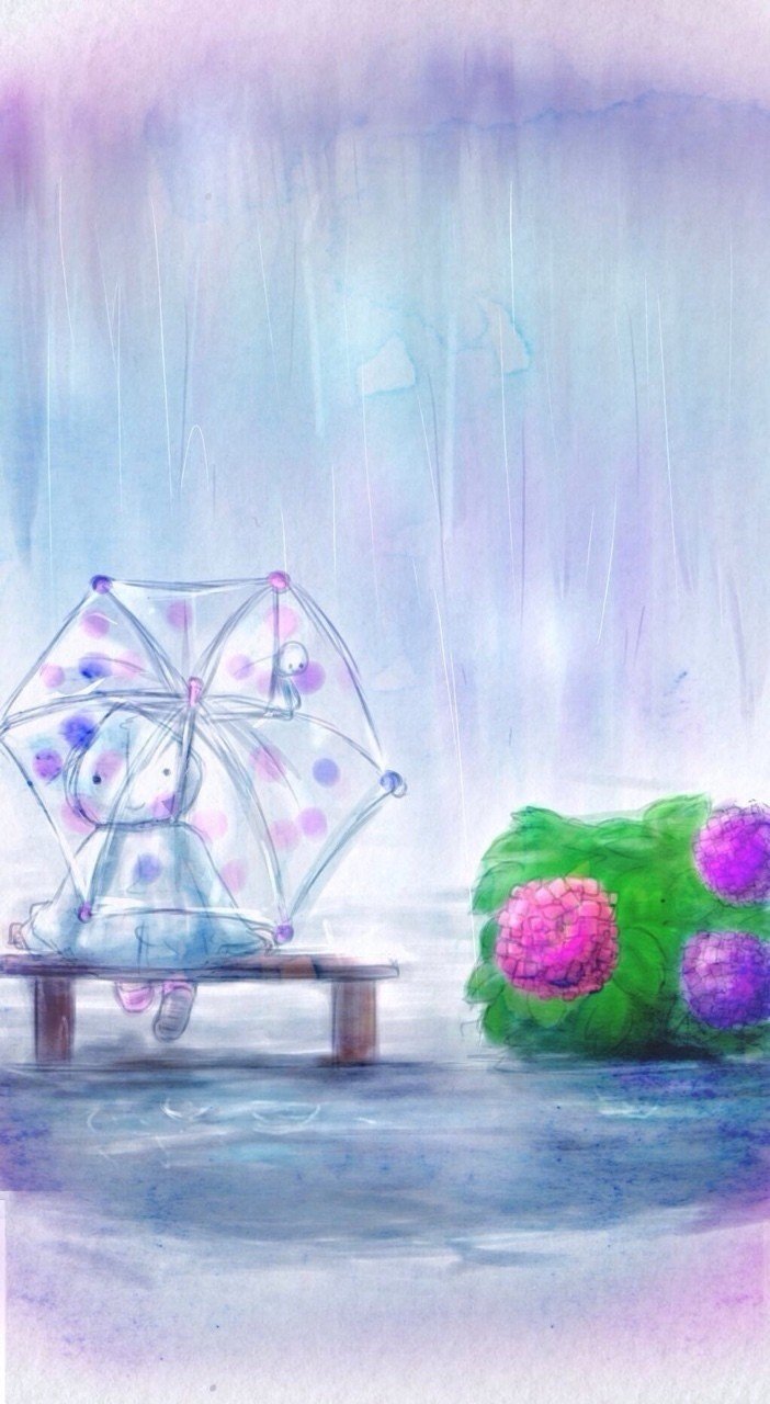 梅雨っぽい絵を描こうとしてただけ だけどおそらくうまくいってない みねか Note