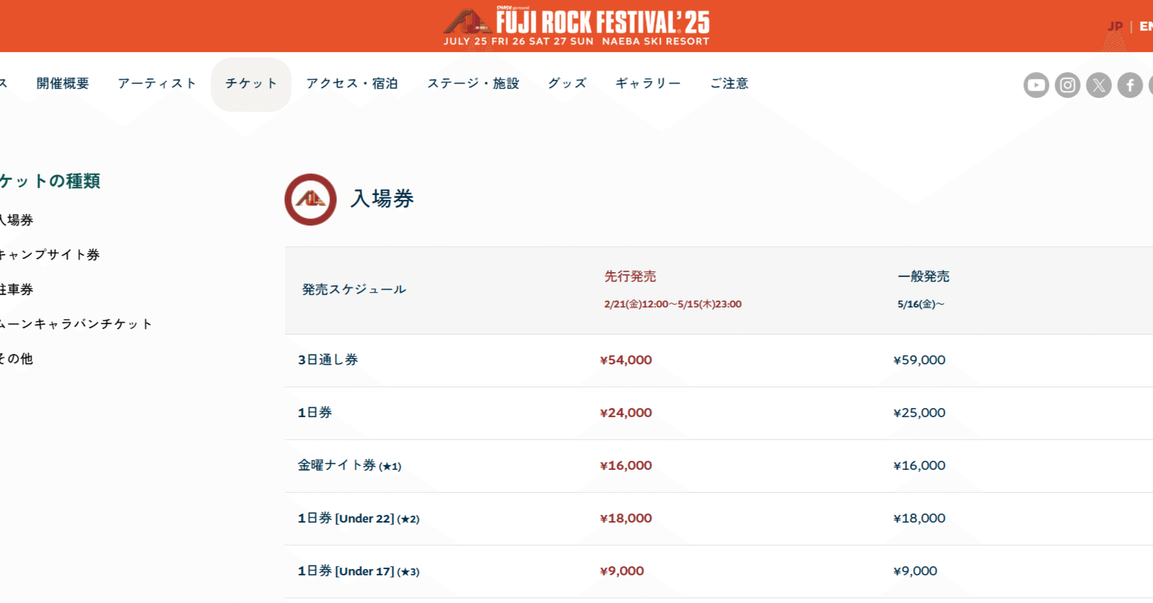 フジロック'25の記録 #2「チケットを買う」｜メガネの方のスズキ