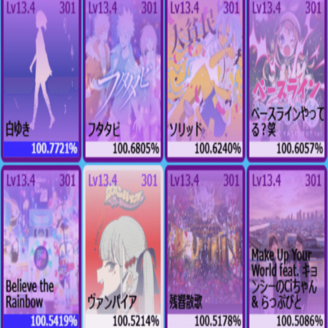 maimai PRiSM 個人的Lv13.4（110譜面）まとめ【音ゲー#8】｜250/に