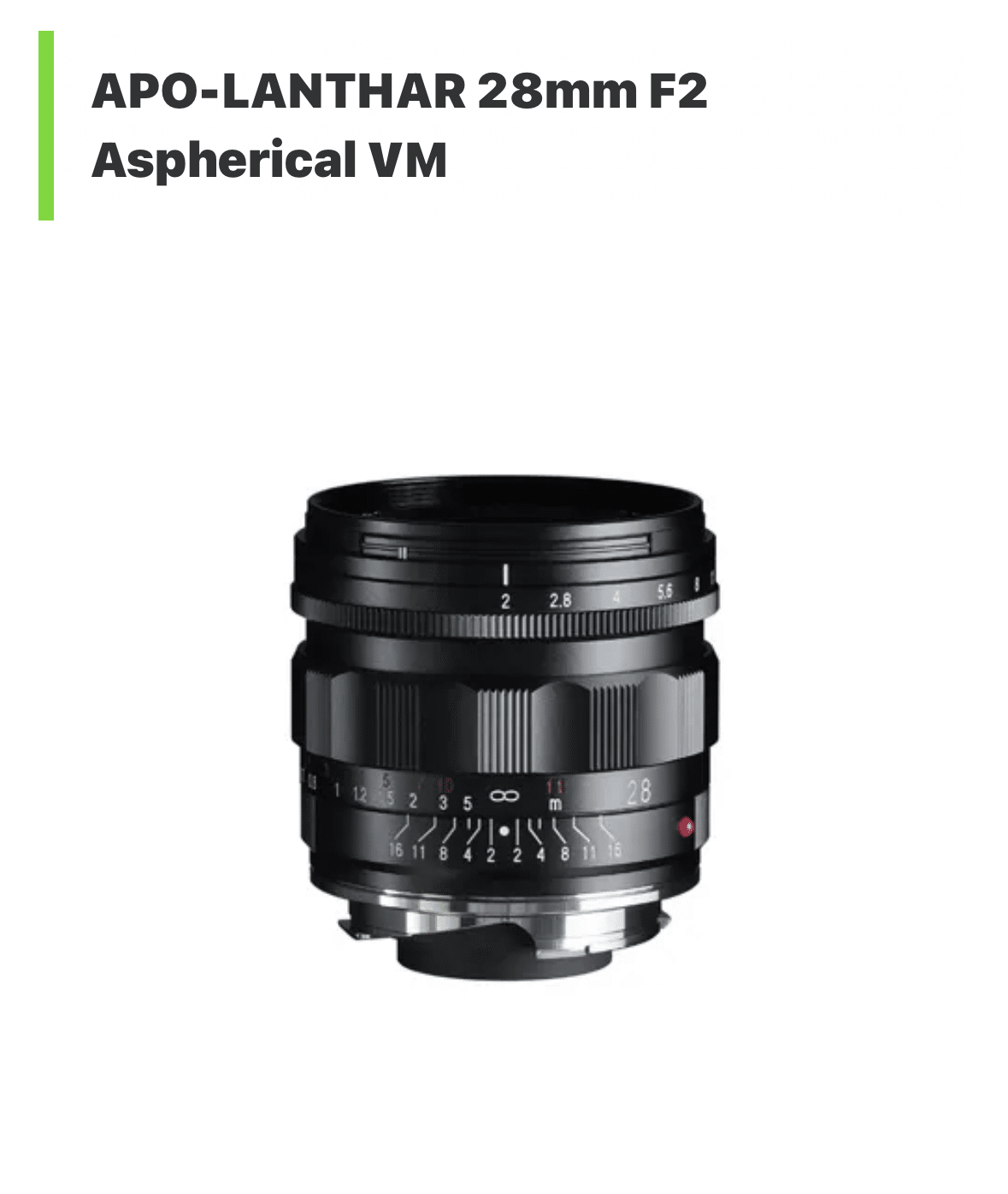 【ericさん専用】Leica M8＋Voigtländer 28mm f2 Voigtlander 28mm F2 Vintage Line Aspherical VM Leica M lens