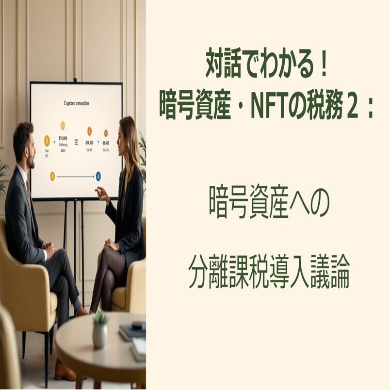 対話でわかる！暗号資産への分離課税導入議論（暗号資産・NFTの税務２）｜泉絢也・藤本剛平