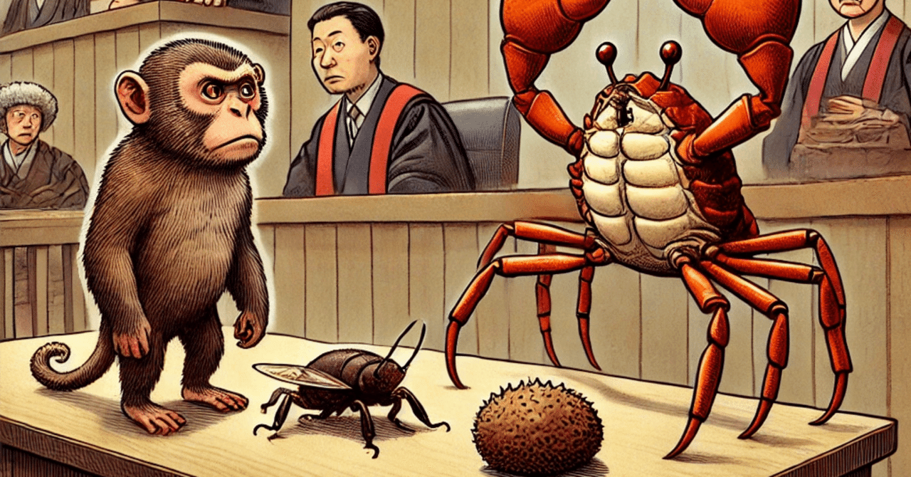 さるかに合戦」を法律で裁く！詐欺・傷害罪で大波乱の裁判！？｜shishinnet