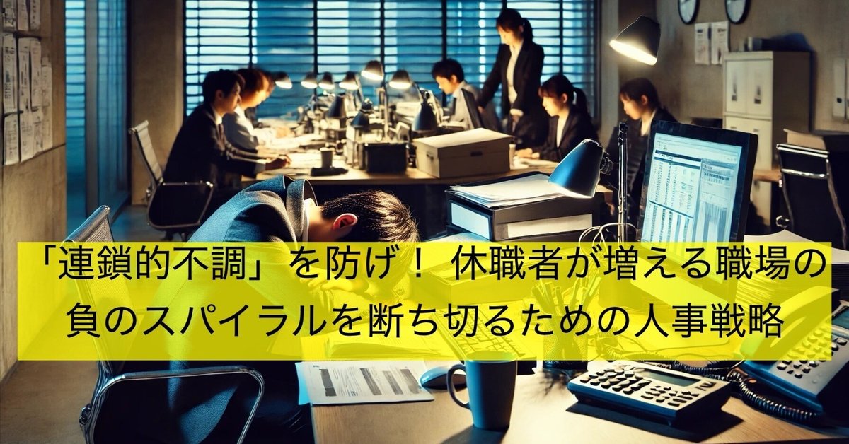 連鎖的不調」を防げ！ 休職者が増える職場の負のスパイラルを