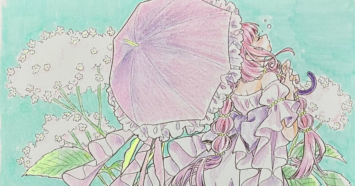 友風子 花笑み可憐な少女と美しい花のぬり絵(塗り絵記録⑥)｜EIMI