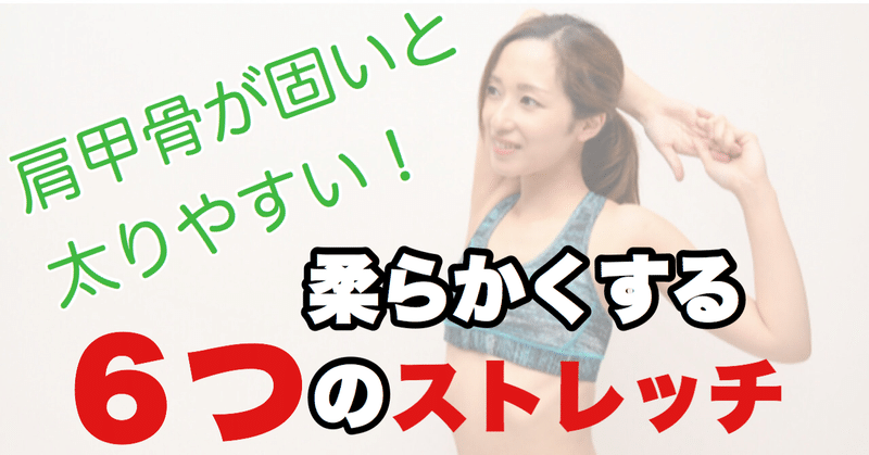肩甲骨が固いと太りやすい 柔らかくするために必要な6つのストレッチ 柴雅仁 ブログに書けない身体調整の全て Note 肩甲骨が固いと太りやすい 柔らかくするために必要な6つのストレッチ 柴雅仁 ブログに書けない身体調整の全て Note