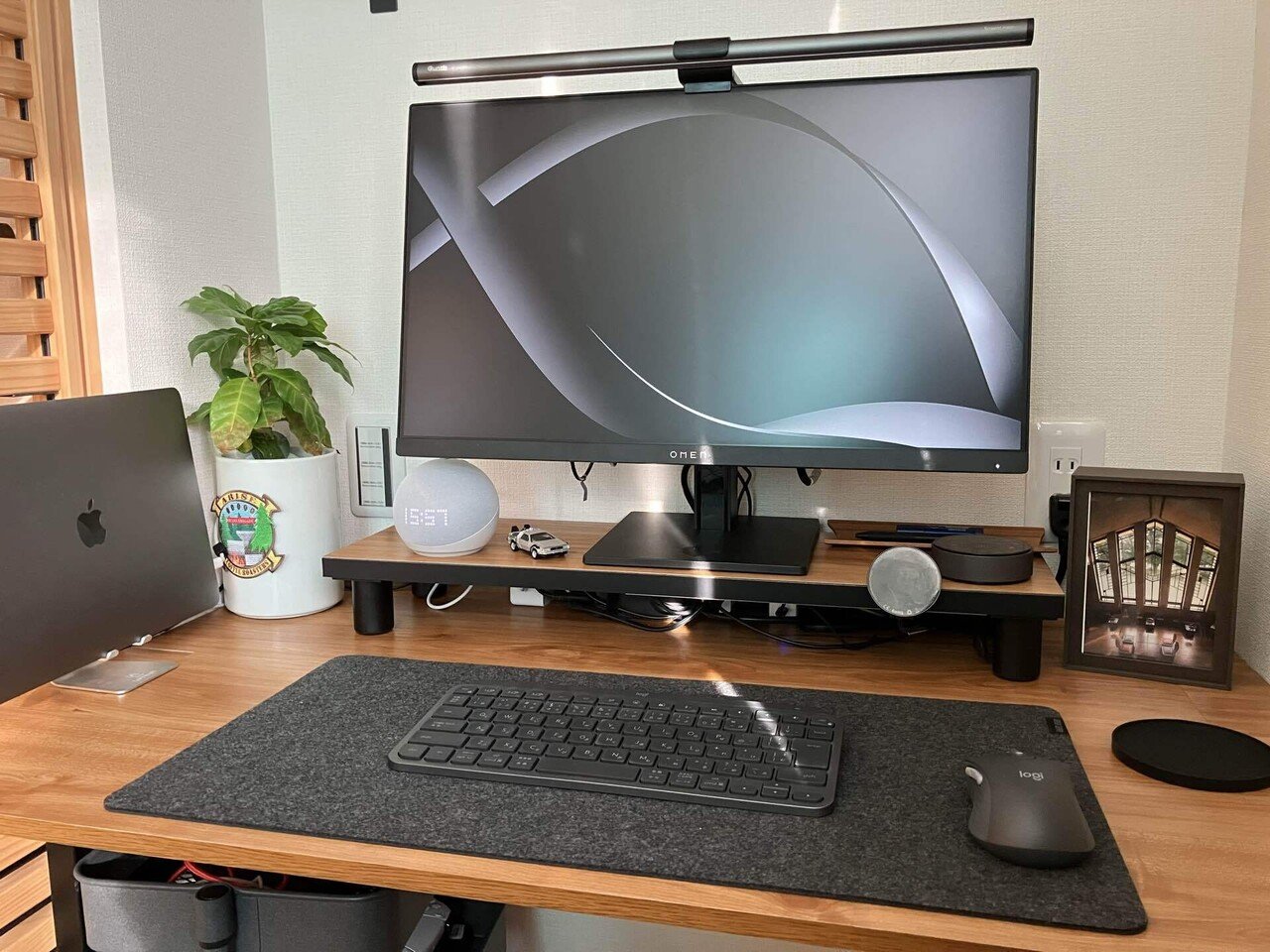 amesoba 木製 デスクシェルフ モニター台 ホワイトオーク + ホワイト 61fCLxg2-1L._AC_SY200_QL15_.jpg