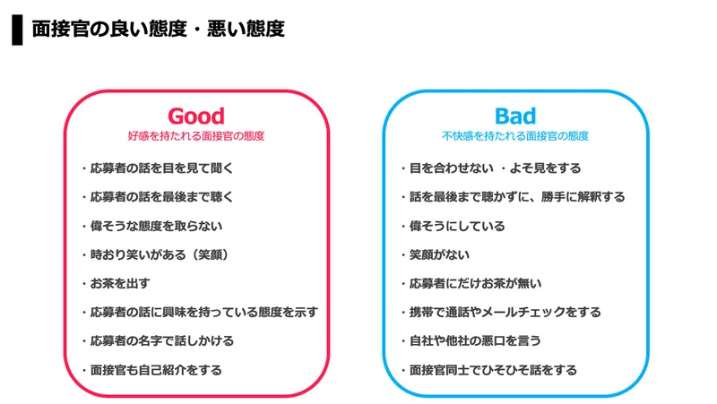 面接官の良い態度 悪い態度 大上 諒 Hear Inc Note