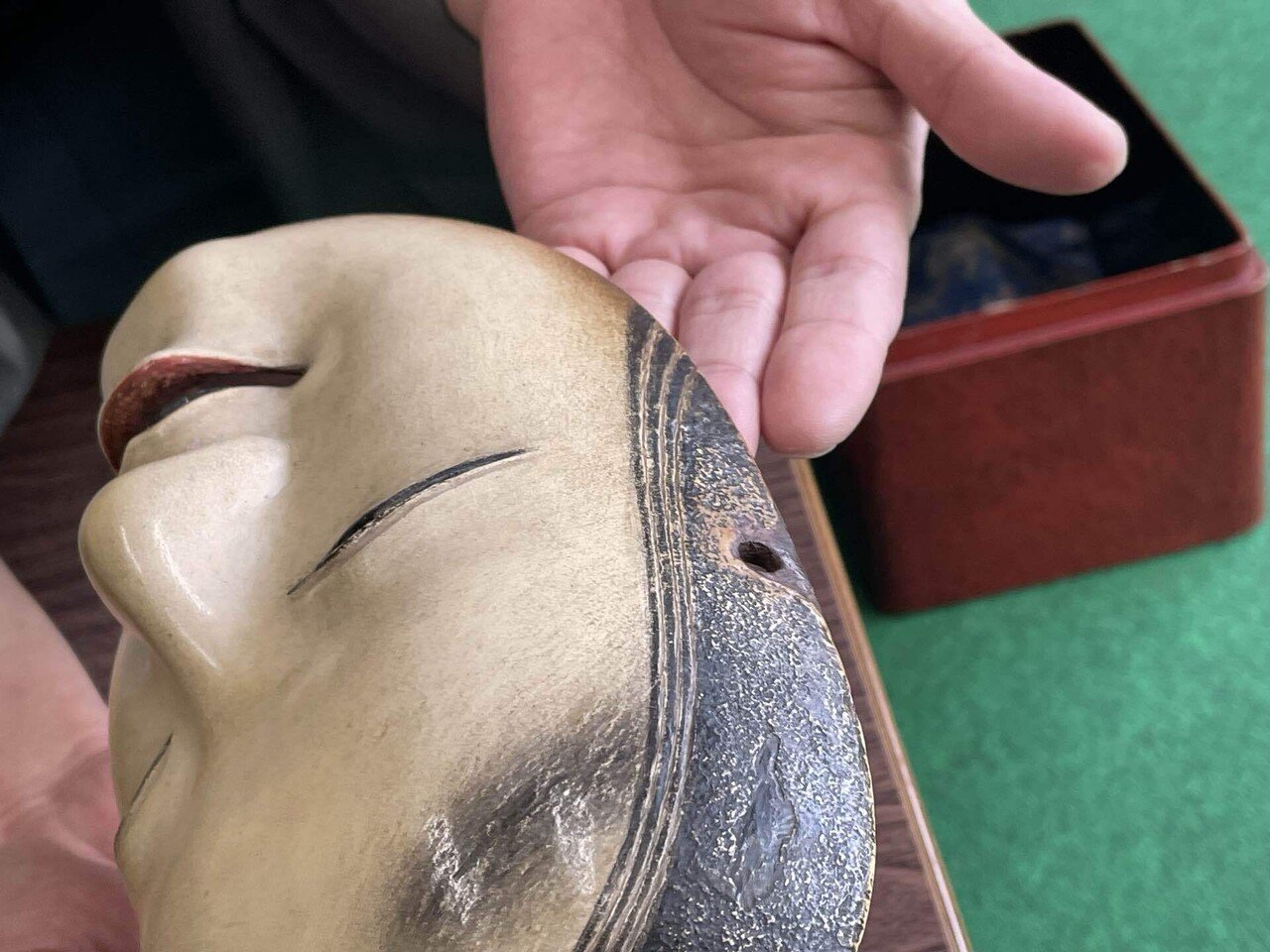 静岳　能面 Yahoo!オークション - 静岳作 能面 壁掛け 神楽面 焼物 仮面 鬼