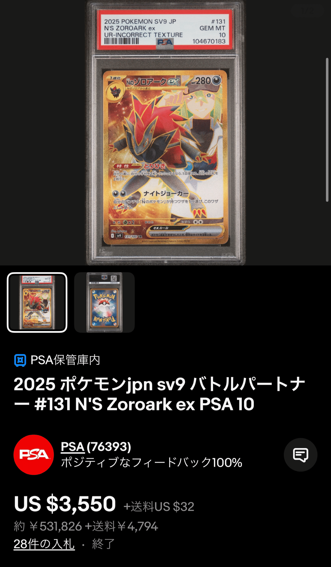 11】Nのゾロアーク エラー版 / US7000ドル？｜dede