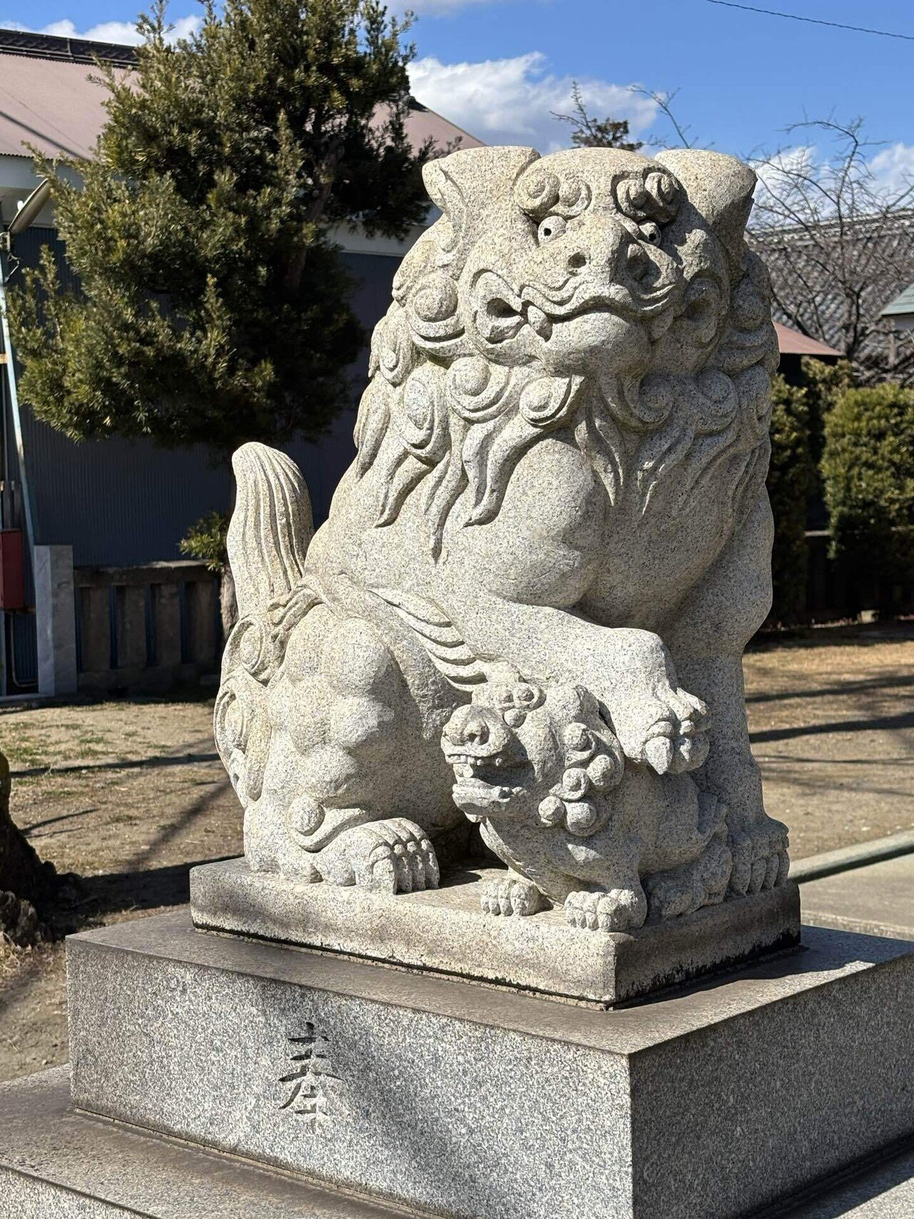 いちごの狛犬 子取り狛犬（横浜市金沢区洲崎神社）｜佐藤詠子〜俳句と茶話～Eiko Sato