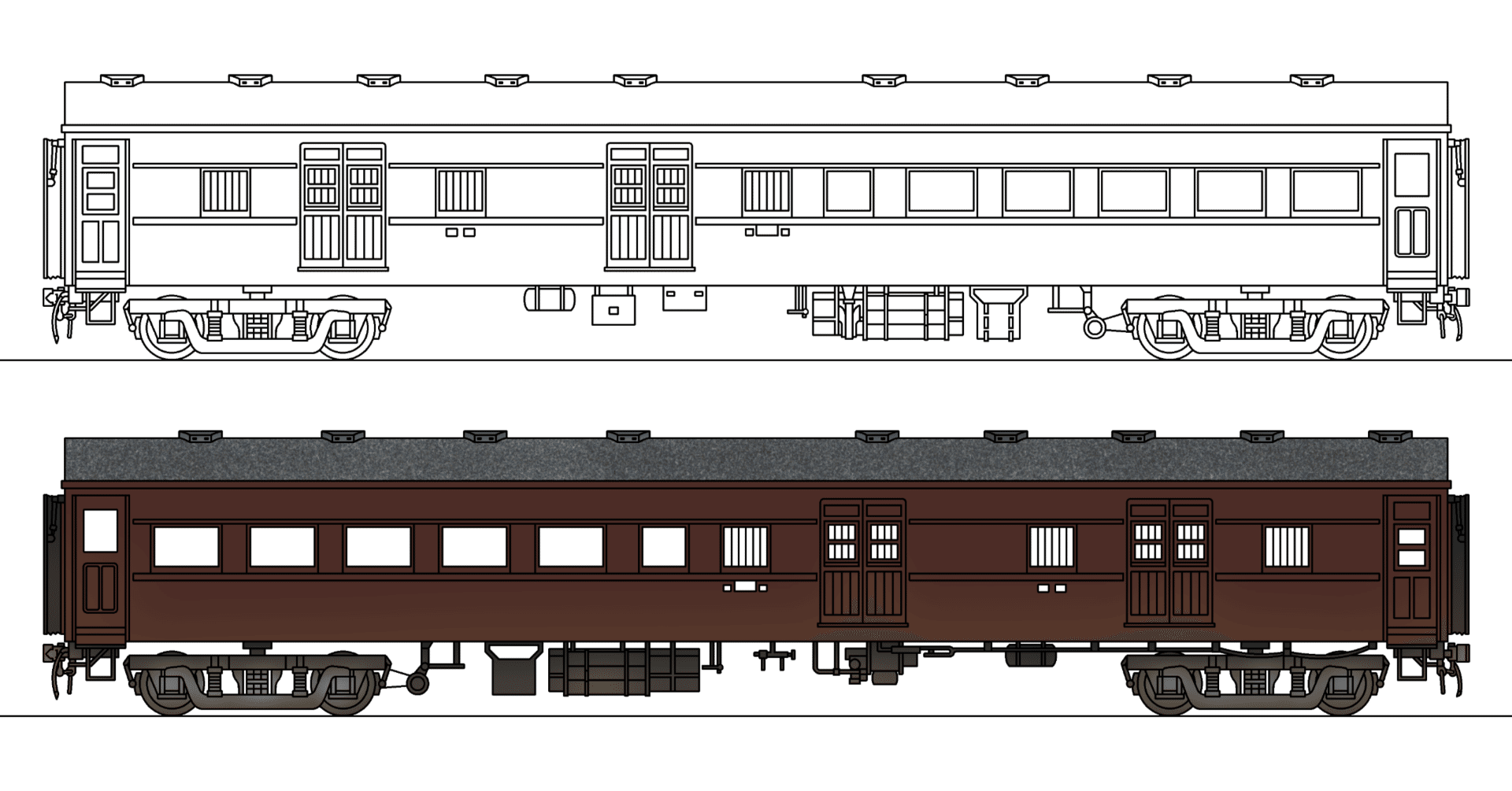 フジ模型 HOゲージ 60系鋼体化客車 スユニ60 荷物・郵便号造