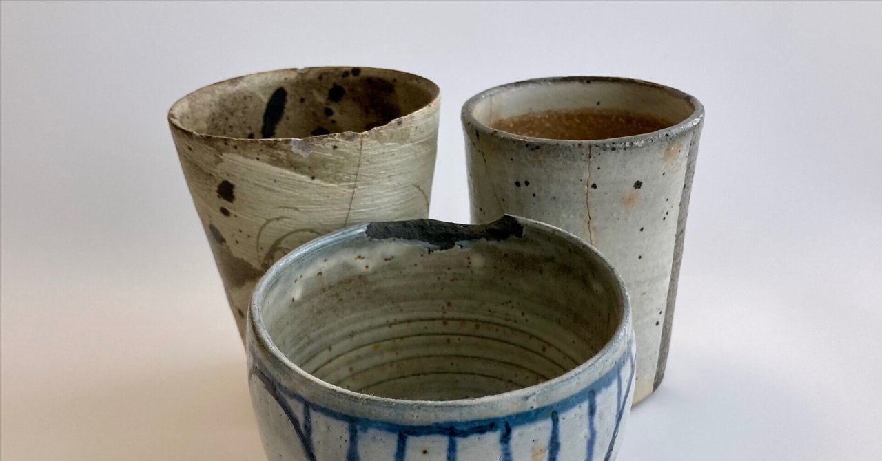 金継のうつわ ☆金継ぎいろいろ♫ ヒビの入った茶碗 本漆継ぎ(漆、錆) 白漆