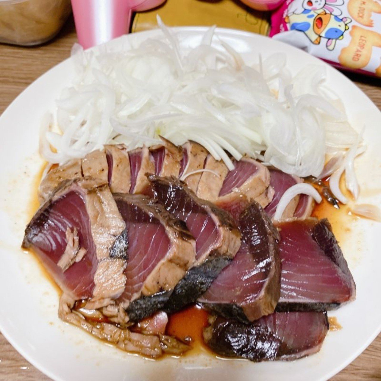 今日のごはん かつおのたたきといわしの刺し身 みくのしん Note 今日のごはん かつおのたたきといわしの刺し身 みくのしん Note